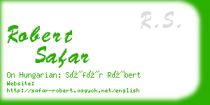 robert safar business card